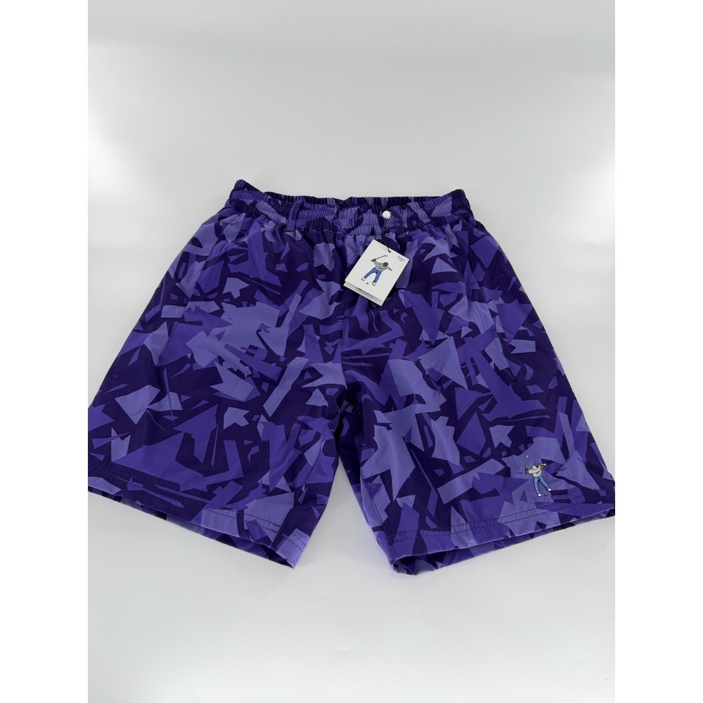 Eastside Golf Shorts Mesh Lined Logo Drawstring Pocket Shattered Crossover SZ S